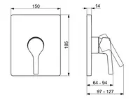 HANSAPALENO, Cover part for shower faucet, 80519001