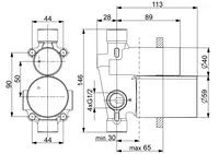 HANSAVARIO, Body for bath and shower faucet, 50000900