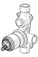 HANSAVARIO, UP-Rohbauset Bade- und Brausearmatur, 50010900