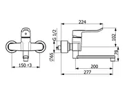 HANSACLINICA, Washbasin faucet, 01536286