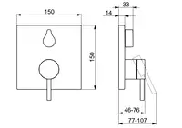 HANSADESIGNO, Fertigmontageset für Wanne/Brause, 81113573