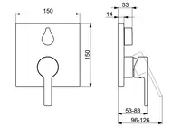 HANSARONDA, Piastra per miscelatore vasca-doccia, 83843583