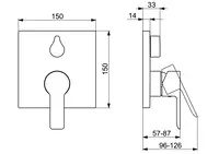 HANSALIGNA, Fertigmontageset für Wanne/Brause, 83853513