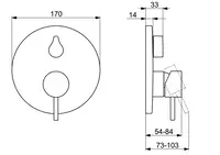 HANSASTELA, Cover part for bath and shower faucet, 87843041