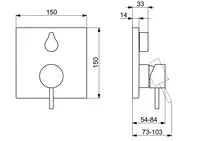 HANSASTELA, Cover part for bath and shower faucet, 87843051