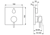 HANSASTELA, Cover part for bath and shower faucet, 87849051