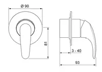 HANSAPICO, Piastra per miscelatore doccia, 50709003