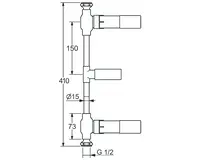 HANSAVARIO, Corps pour mitigeur lavabo encastré, 51200100