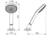 HANSAACTIVEJET, Combinazione Doccia con doccetta, 72 mm, 53249140