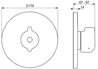 HANSACLINICA, Piastra per miscelatore doccia, 88609085