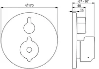 HANSACLINICA, Piastra per miscelatore vasca-doccia, 88629085