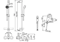 HANSAPICO, Faucet set for bathroom, 465000000046