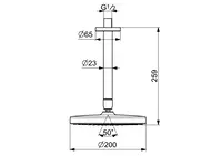 HANSABASICJET, Overhead shower, d 200 mm, 44370100