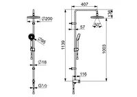 HANSABASICJET, Overhead shower set, 44380200