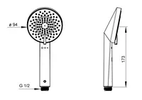 HANSACLASSICJET, Hand shower, 65320100