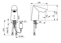 HANSAFIT, Umývadlová batéria, 6 V, Bluetooth, 65412219