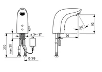 HANSAELECTRA, Wastafelkraan, 6 V, Bluetooth, 64412219