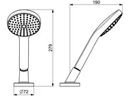 HANSAACTIVEJET, Hand shower, 72 mm, 53249440