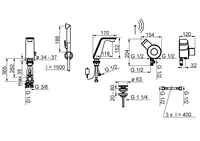 ALESSI Sense by HANSA, Waschtischbatterie, 6 V, 07742201