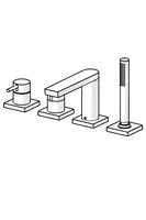 HANSASTELA, Afwerkset bad -en douchekraan, 75x75 mm, 57302421