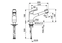 HANSAMIX, Kitchen faucet, 01382283