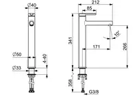 HANSADESIGNO Style, High washbasin faucet, 51692293