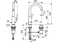 HANSADESIGNO Style, Miscelatore lavabo, 51032293