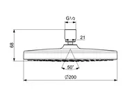 HANSABASICJET, Overhead shower, d 200 mm, 44740100