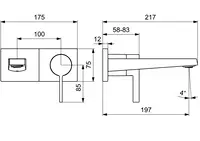 HANSALOFT, Fertigset für Waschtisch-Batterie, 57572183