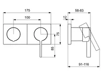 HANSALOFT, Cover part for bath and shower faucet, 57649583