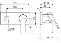 HANSALIGNA, Piastra per miscelatore doccia, 44549583