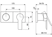 HANSALIGNA, Fertigmontageset für Wanne/Brause, 44559583