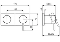 HANSASTELA, Cover part for bath and shower faucet, 44579583