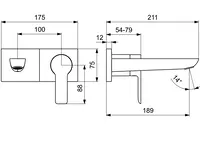 HANSALIGNA, Piastra per miscelatore lavabo, 44892183