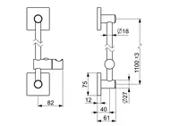 HANSA, Shower rail, 44410100