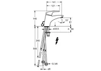 HANSAMIX, Washbasin faucet, low pressure, 01111183