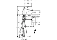 HANSAMIX, Washbasin faucet, low pressure, 01321183