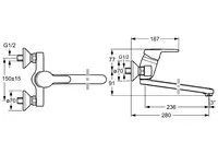 HANSACLINICA, Miscelatore lavabo, 01546173