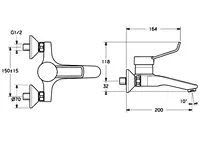 HANSACLINICA, Washbasin faucet, 01566176