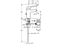 HANSAMEDIPRO, Miscelatore lavabo, 01612105