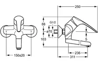 HANSAMEDICA, Washbasin faucet, 01692276