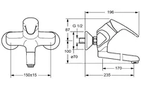 HANSAMIX, Washbasin and kitchen faucet, 01948183