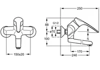 HANSAMEDICA, Washbasin faucet, 01948276