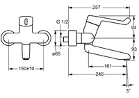 HANSAMEDIPRO, Miscelatore lavabo, 02562202