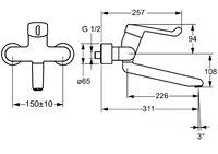 HANSAMEDIPRO, Waschtischbatterie, 02582202