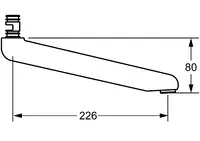 HANSA, Výtokové rameno, L=226, 02702000