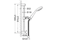 HANSAMEDIJET, Set de douche, 04000170