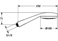 HANSAMEDIJET, Hand shower, d 100 mm, 04160170