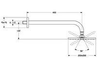 HANSAVIVA, Overhead shower, 200x200 mm, G1/2, 04180240