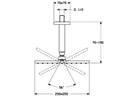 HANSAVIVA, Overhead shower, 250x250 mm, 04190340